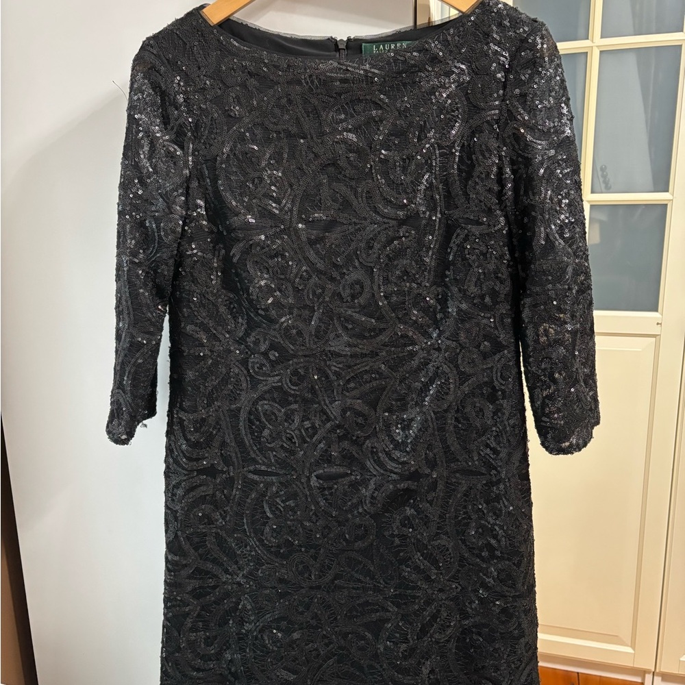 Ralph Lauren Elegant Black Sequin Dress